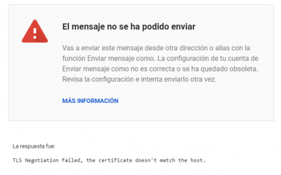 TLS Negotiation failed, the certificate doesn’t match the host.
